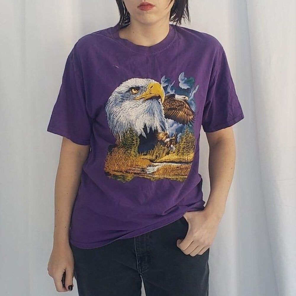 90s Purple‎ Eagle Graphic Tee